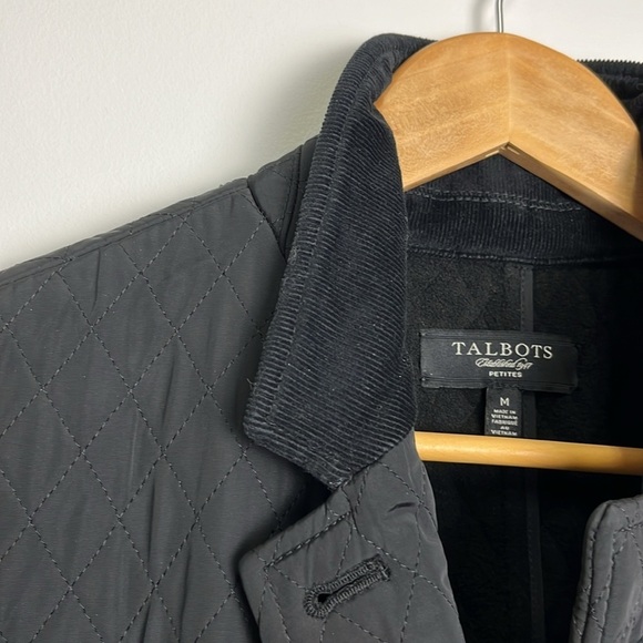 Talbots Quilted Vest Lightweight Equestrian Black Sz M - Picture 6 of 17